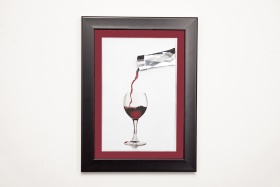IL70522  Dine Pouring Wine Crystal Art